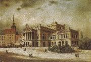 arthur o shaughnessy the leipzig opera house in the augstusplatz oil painting reproduction